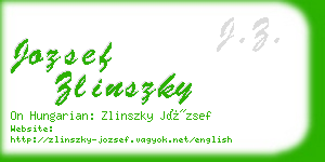 jozsef zlinszky business card